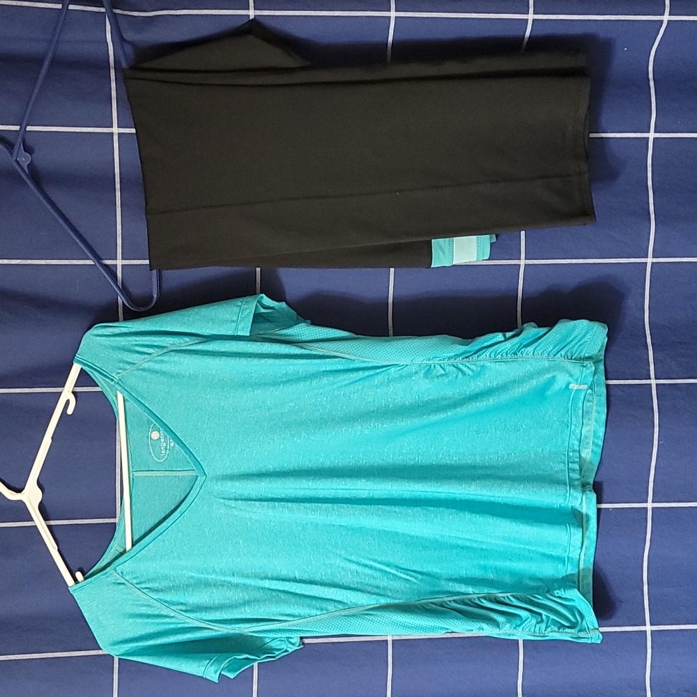 Teal Workout matching set, size XL
